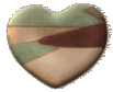 Desert Camo Heart Stone (Actual Size)